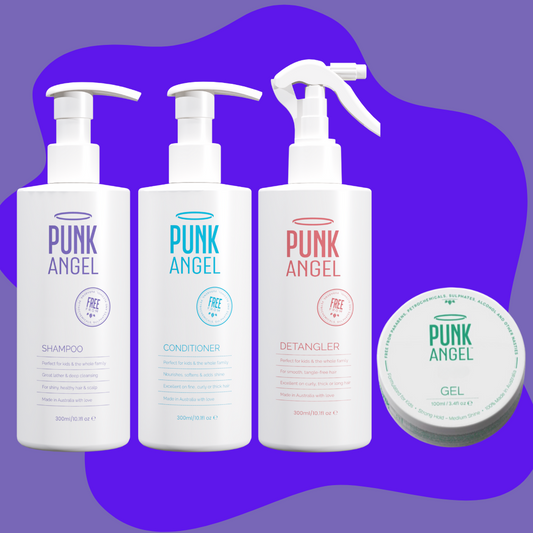Quad Pack - Shampoo + Conditioner + Detangler + Gel